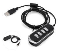 SALALIS RJ9 till USB-kabel RJ9 till USB-headsetkonverteringslinje Datorheadsetlinje med telefonboxdel