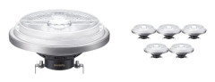 Flerpack 6x Philips MASTER LED Spot Reflektor G53 AR111 20W 1270lm 45D - 930 Varm Vit | Bästa färgåtergivning - Dimbar - Ersättare 100W
