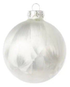 Decoris Glass Balls White 8Cm 6Pcs 140394