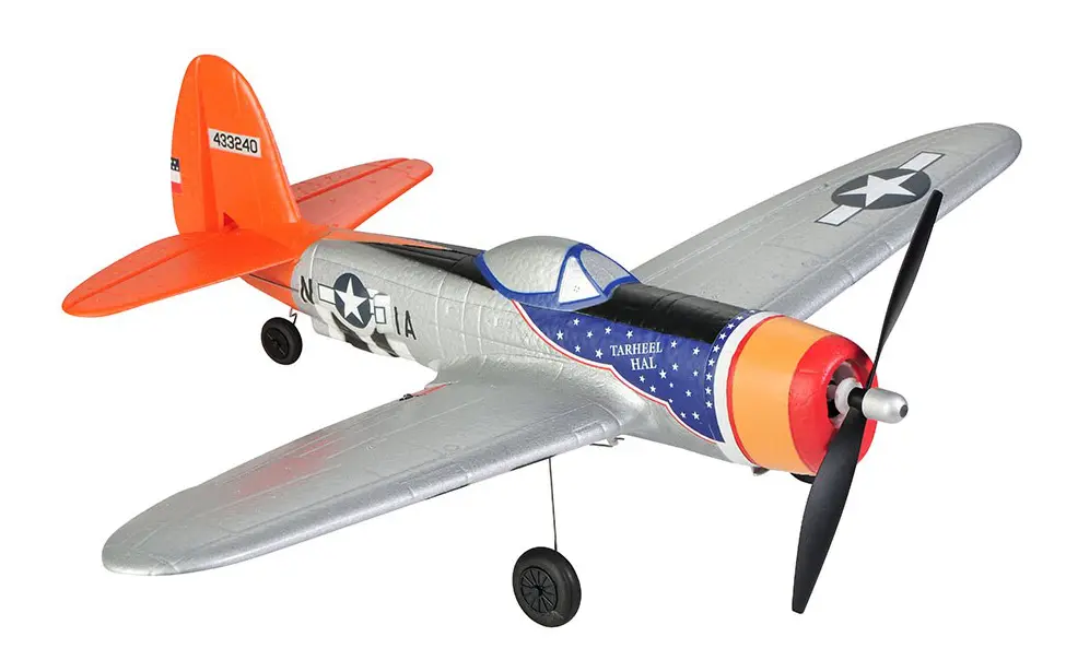 RC Flygplan 402mm Wingspan P47 2.4G 4 Channel Performance Remote Control Airplane, top104B02 Röd