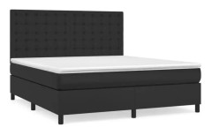 Resårmadrass med madrass Svart 160x200 cm - SALUTUYA - BD14522