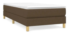 Springresäng med mörkbrun madrass 90x200 cm - SALUTUYA - BD26914