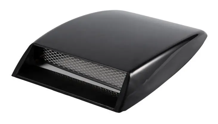 SALUTUYA 1X Universal Car Dekorativt Luftintagshuv Ventilationsskydd Svart