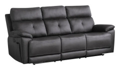 Blake 3-sits Reclinersoffa Grå Tyg