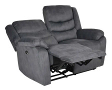 Winfield El-recliner 2-sits Soffa Ridge Grå