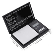 SALALIS-våg Mini Bärbar High Precision LED Digital Pocket-våg Guld Silver Diamantsmycken (1000g - 0,1g) konstdoserare