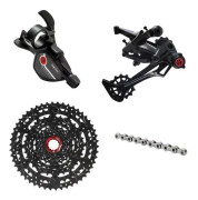 Boxkomponenter Två Prime 11-50 Single-Shift Groupset - svart - 9-växlad (11-50)