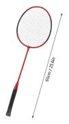 SALALIS Badmintonracket Set LEIJIAER Badmintonracket Järnlegering Offensiv Sports Racket Set Röd