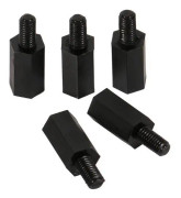 SALALIS 100 st Nylon Hex-avstånd M2 M3 M4 Plast Nylon Hex Hane Hane Hona Distansverktyg verktygsskruvar