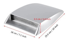 SALALIS Air Intake Scoop 1x Mikrokontroller Elektronik Huv Ventillock Silver