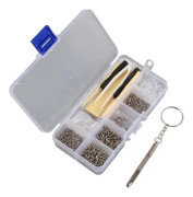 SALUTUYA Glasögon Skruvar Glasögon Skruvset Båge Reparationssats Bricka delar DIY Lag Screw 500st