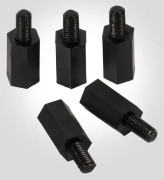 SALALIS 100 st Nylon Hex-avstånd M2 M3 M4 Plast Nylon Hex Hane Hane Hona Distansverktyg verktygsskruvar