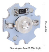 SALALIS 25st 0,5W 5V High Power LED-lampa Lamp Light (UV-ljus: 395-400NM)