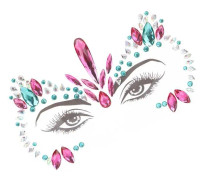 SALUTUYA Ansiktsdekal Gör-det-själv Smink Ansiktssmycken Glitter Glänsande Tillfälliga Ansiktsdekaler Dekorationer Parfym Mascara
