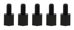 SALALIS Nylon Hex Standoffs 100st M2 M3 M4 Plast Nylon Hex Hane Hane Hona Distanshuvud DIY skruvar