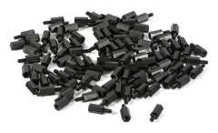 SALALIS-100 st Nylon sexkantiga distansbrickor M2 M3 M4 Plast Nylon Hex Hane Kvinna Kvinna Standoff DIY Stud