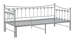 Metallgrå utdragbar bäddsoffa ram 90x200 cm - SALALIS - SH059563