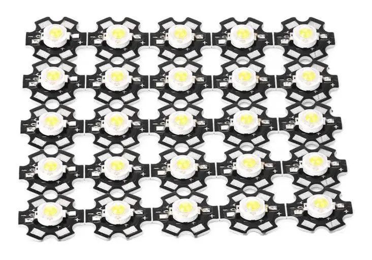 SALUTUYA LED-pärla 25 st Hög ljusstyrka Integrerad Chip Ljuskälla LED-pärla Spotlight Glödlampa Vit deco led