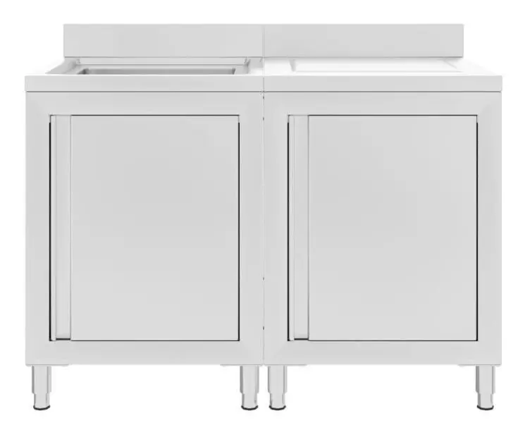 Diskbänk för kommersiella kök Rostfritt stål 120x60x96 cm - SALUTUYA - BD04653