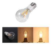 E27 12V COB LED-glödlampa 360 grader dimbar Ny (6W varmvit) - SALUTUYA - Transparent PC