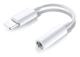 2x BT Lightning till 3,5 mm adapter för hörlurar BT ljud och samtal Vit one size