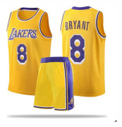 #8 Kobe Bryant Baskettröja Set Lakers Uniform för Barn Vuxna - Gul 3XL (175-180CM)