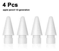 4-pack pennspets för Apple Pencil Replacement Stylus Fine Nib Kompatibel med iPad Air Mini Pro Apple Pencil 1:a generationens och 2:a generationens tips
