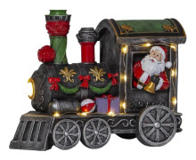 Juldekoration TRAINVILLE 18x9xH14cm, tåg med LED-ljus RGB, taimer 6h