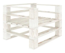 White Wood Garden Pallet Fåtölj - SALALIS - SP016314