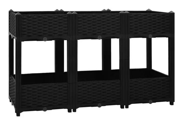 Upphöjd säng 120x40x71 cm Polypropen - SALALIS - SP030075