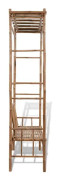 Trädgårdsbänk i bambu med pergola 130 cm - SURENHAP - J12298