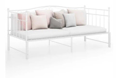 Utdragbar bäddsoffa ram Vit Metall 90x200 cm - SALALIS - SH058822