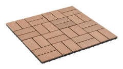 Terrassplattor 22 st 30 x 30 cm 2 m² WPC Brun - SURENHAP - J11903