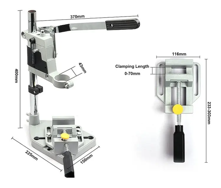 Multifunctional Electric Hand Drill Stand Mini Woodworking Fixed Table, Model: 1105