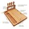 Bamboo Cheese Board Charcuterie Board Sets(36x29x1.5cm)