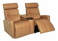 MILAN Hjellegjerde reclinersoffa, cognac