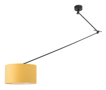 Hängande lampa svart med skugga 35 cm gul justerbar - Blitz I