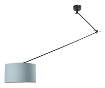 Hängande lampa svart med skugga 35 cm ljusblå justerbar - Blitz I