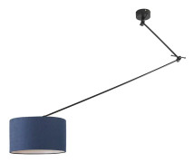 Hängande lampa svart med skugga 35 cm blå justerbar - Blitz I