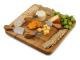 Bamboo Cheese Board With Cutter Cheese Drawer Plate, Size: 33x33x3.5cm(Square)