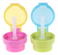 2pcs CJ07205 Baby Straw Lids Portable Drinking Straw Lids for Children(Green)