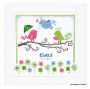 Vervaco Counted Kit "Happy Birdie" Canvastryck