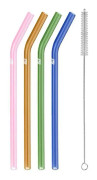ZWILLING 4 böjda sugrör av glas Zwilling Sorrento - Multicolour