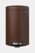 Brabantia NewIcon, 12 l, Rund, Plast, Rostfritt stål, Brun, Plast, Pedal