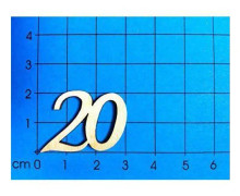 Petra`s Bastel News Dekorativ Bastel-s petra`news 40 x födelsedagsfigur, 19 mm - A-GEZ1920