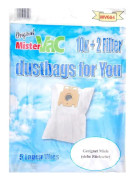 Mister vac mistervac Ekonomipaket med 20 non-woven 5-lagers påsar och 4 filter för Miele/jämförbar med Swirl M52 - MV 604