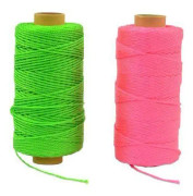Rolson Wire för uppriktning av tegelstenar grönt och rosa 152m - 52607