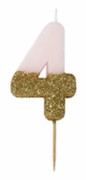 Pink Glitter Candle - 4