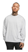 Urban Classics Pigment Dyed Pocket Long Sleeve T-Shirt - ljusgrå - L