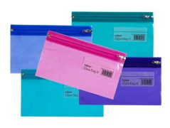 Snopake 240x130mm Dl Electra Zippa Bag `S` - Clear/ Assorted (Pack of 5) - 5017303140598